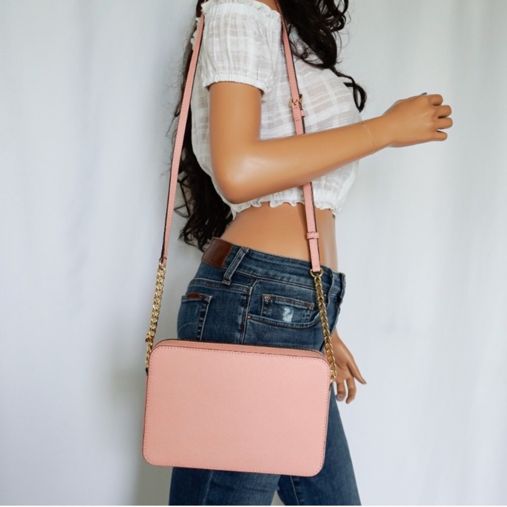 Michael Kors Jet Set Crossbody Pale Pink Bag